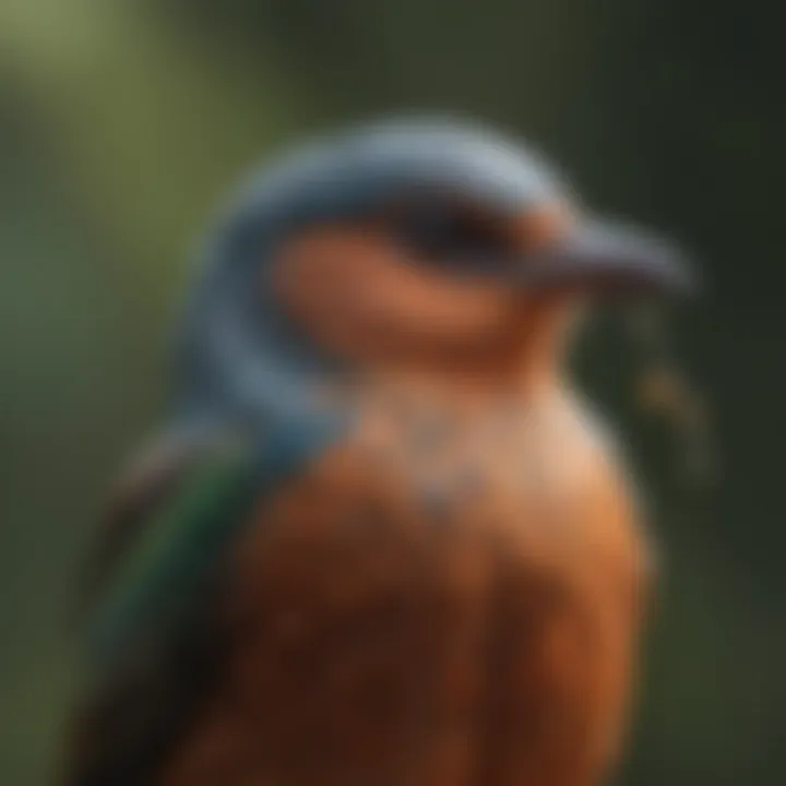 A close-up of a bird using intricate calls to communicate