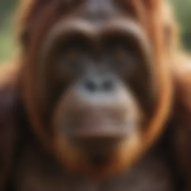 Visual representation of orangutan population decline