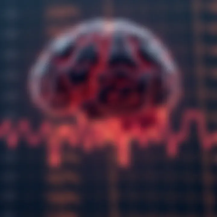 Illustration of brain activity monitored by EEG technology