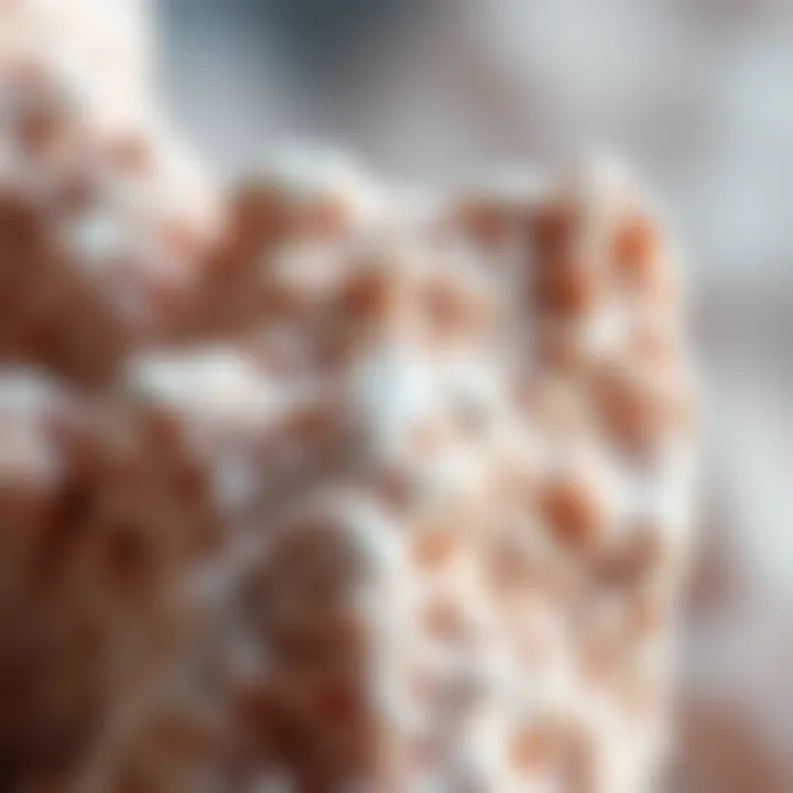 Zeolite Clay Crystalline Structure A close-up view of zeolite clay showcasing its unique crystalline structure