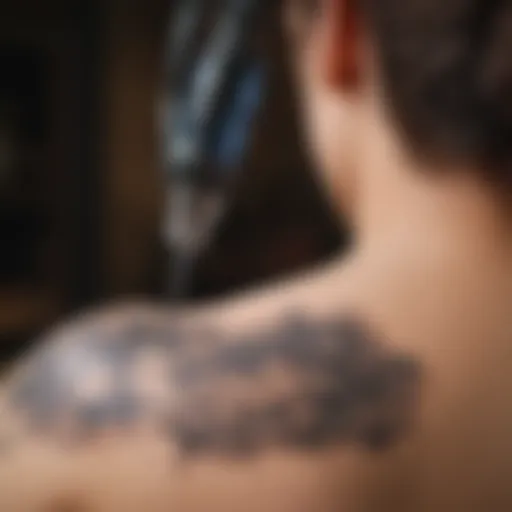 Innovative needleless tattoo technology in action