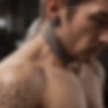User experiencing the comfort of needleless tattooing