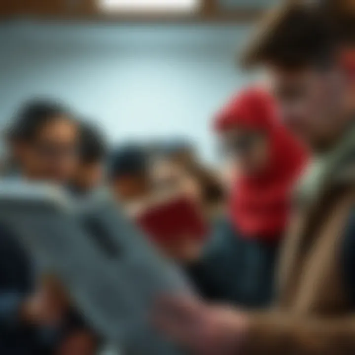 Engaged Diverse Readership A diverse group engaged in reading scientific articles