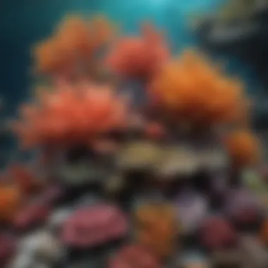 Vibrant Coral Reef Habitat A vibrant coral reef teeming with diverse marine life