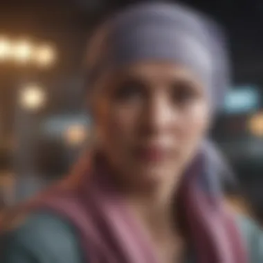 Supportive Community for Cancer Patients Cancer patient wearing a do rag with a supportive community backdrop.