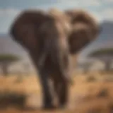 Majestic African elephant roaming in the Serengeti