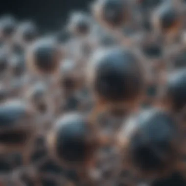 A close-up view of the molecular structure of a biodegradable plastic.