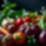 A vibrant array of vegetables known for their melatonin-boosting properties.