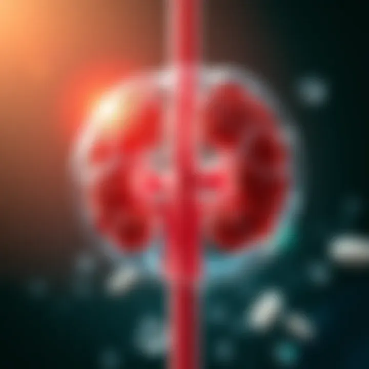 Visual Representation of Kidney Stone Development Illustration showing the formation of kidney stones