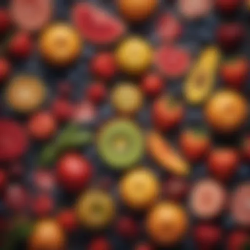 A vibrant assortment of colorful fruits and vegetables rich in antioxidants