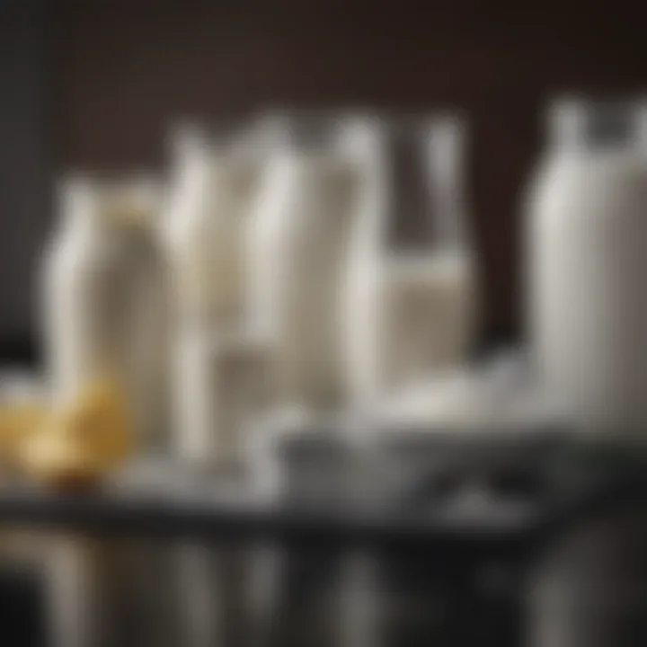 Detailed view of milk components analysis