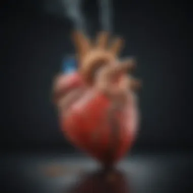 Cardiovascular Risks Linked to Tobacco Use Illustration of a damaged heart