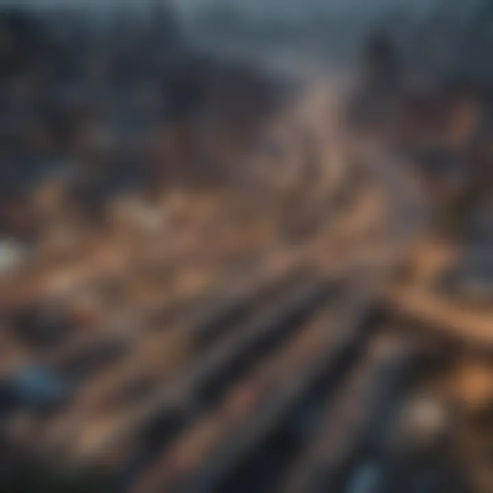 A collage representing the socio-economic impacts of infrastructure