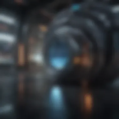 Futuristic Interface Design A futuristic interface bridging digital and physical realms