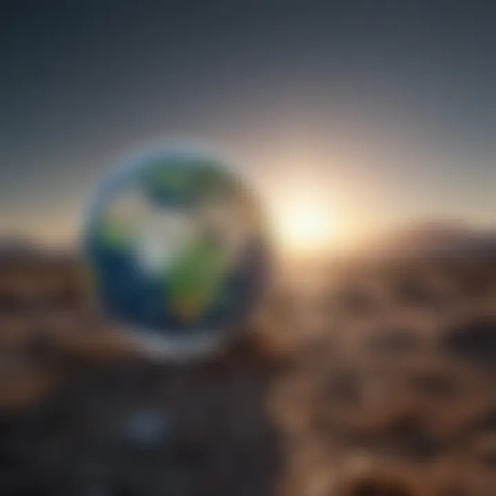 A global map highlighting international collaborations on climate action.