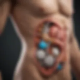 Illustration depicting the mechanisms of gastroparesis