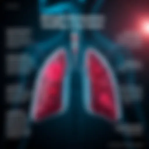 Detailed infographic illustrating the biological mechanisms linking smoking to lung cancer