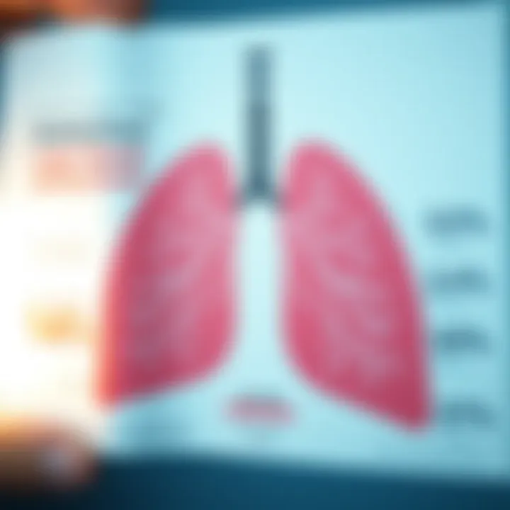 Lung Cancer Incidence and Smoking Statistics Statistical chart showcasing lung cancer incidence and smoking prevalence