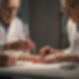 Elderly patient receiving a blood test