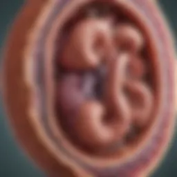 Illustration of kidney anatomy affected by lupus nephritis