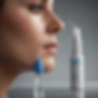 Nasal spray bottles arranged on a clean background