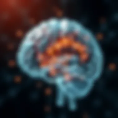 An abstract representation of the brain highlighting the olfactory pathways and sensory regions