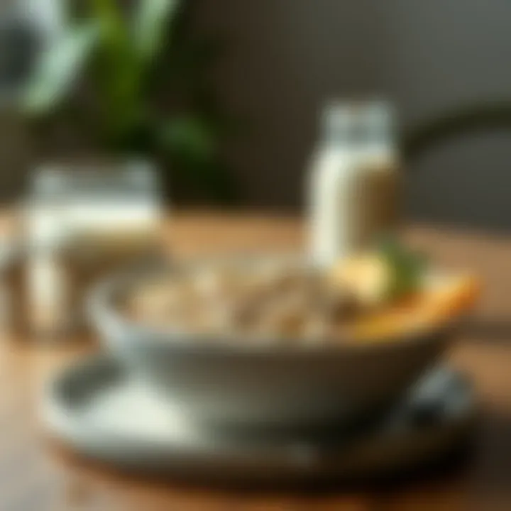 Incorporating Oat Milk in Diet Balanced meal featuring oat milk