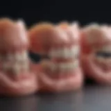 Showcasing various impression materials for dentures