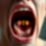 Diagram illustrating the stages of oral cancer development