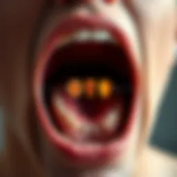 Diagram illustrating the stages of oral cancer development