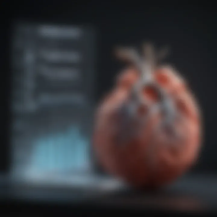 Graph depicting results of pulmonary function tests over time