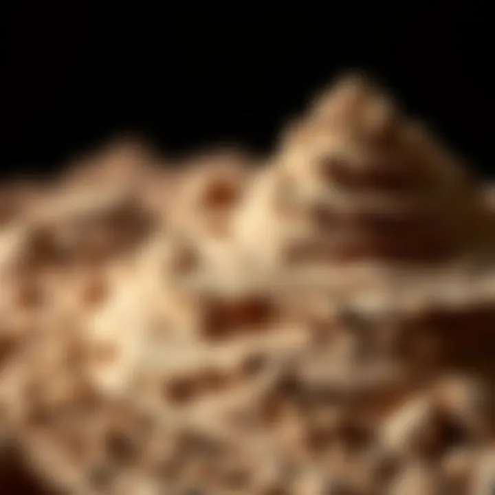 A close-up of high-quality clay showcasing its texture and color variations