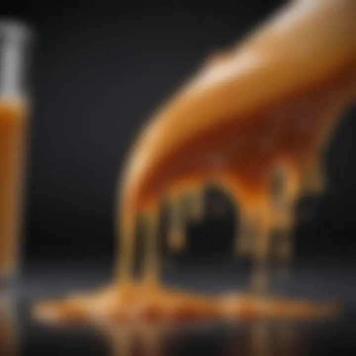 A close-up of a sauce thickened by roux, highlighting its smooth consistency.