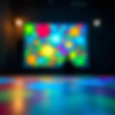 Visual Stimulation Display A visual display featuring vibrant colors and shapes designed to stimulate vision.