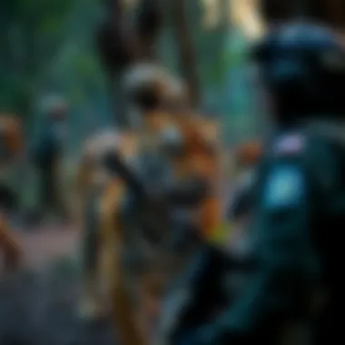 Anti-poaching patrols securing a wildlife sanctuary