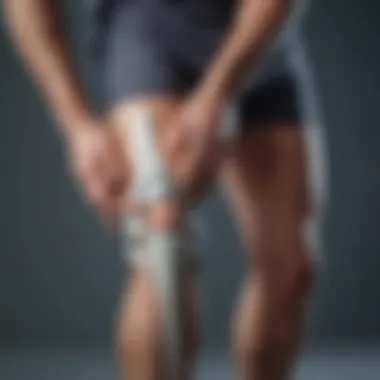 Postoperative rehabilitation session for knee surgery