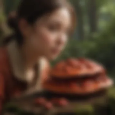 Cultural Importance of Ganoderma An illustration depicting the cultural significance of Ganoderma in various traditions