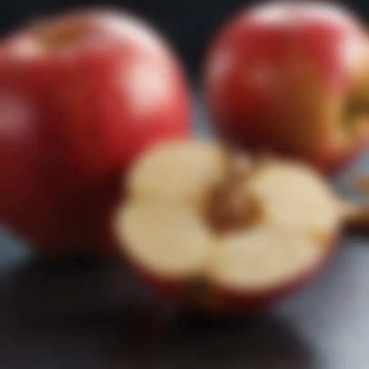 Bioactive compounds found in apple peel with scientific representation