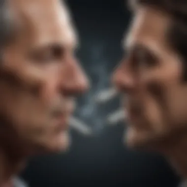 Connection between smoking and neurodegenerative conditions Illustration of neurodegenerative diseases linked to smoking