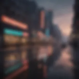 A cityscape during twilight reflecting hope and renewal after the pandemic.