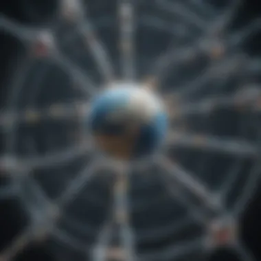 Interconnected Global Health Systems An abstract representation of interconnected global health systems.
