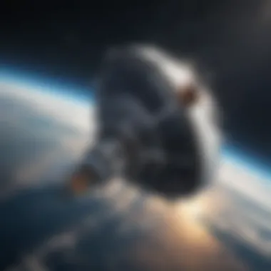 Diverse Applications of Space Satellites A graphical representation of satellite applications in various fields such as communication and weather forecasting.