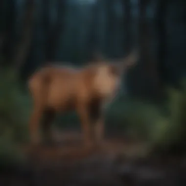 Wildlife Behavior Altered by Nighttime Light Visual representation of wildlife behavior changes due to nocturnal illumination
