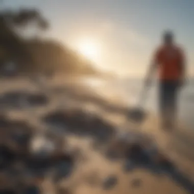 Community members participating in a beach cleanup initiative