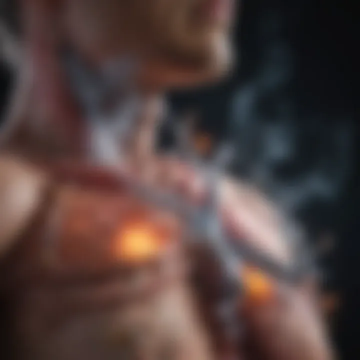 A visual representation of the biological processes affected by smoking cessation.