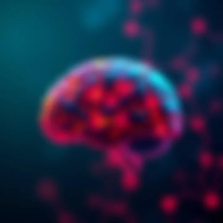 Highlighted Areas of the Brain Affected by Trauma Brain with highlighted areas affected by trauma