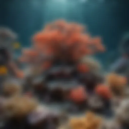 A vibrant coral reef showcasing marine biodiversity