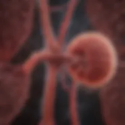Diagram illustrating the link between kidney cancer and hypertension
