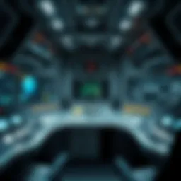 Interior view of the Orion Module showcasing advanced control systems