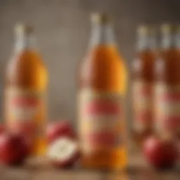 Bottles of apple cider vinegar